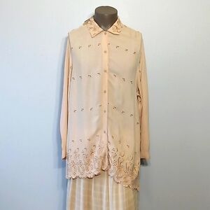 Beautiful Hand Loomed 2pc Mauve women's long sleeves skirt set by c:eed
